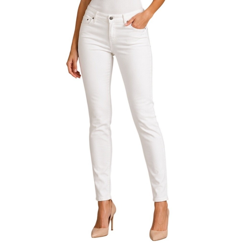 Paige White Low Rise Skinny Jeans Women's 28
